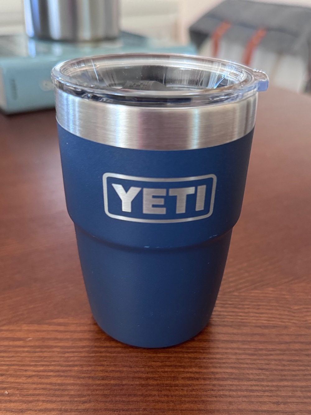 YETI 8oz Stackable Rambler Cup Navy Blue w/ MagSlider Lid